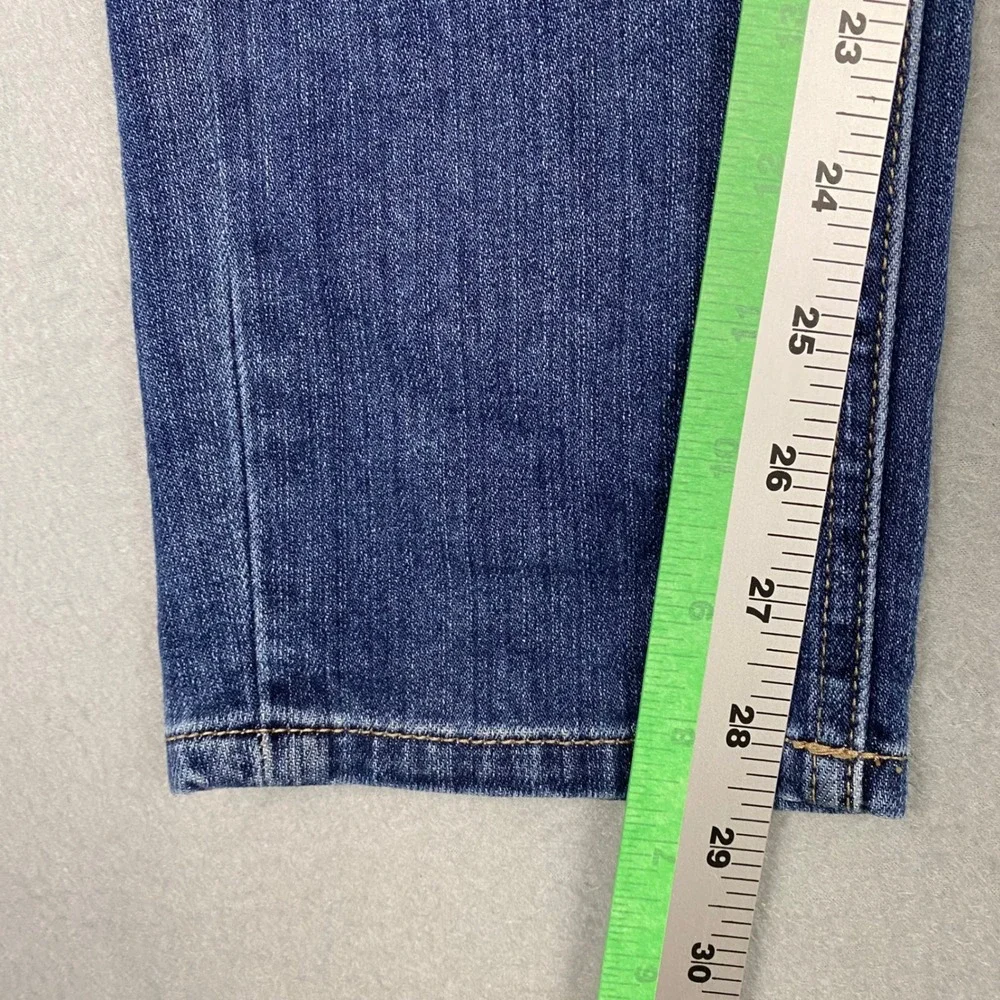 White House Black Market The‎ Girlfriend Distressed Slim Jeans Dark Wash Size 8